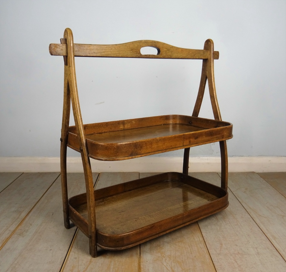 Two Tier Bentwood Serving Tray